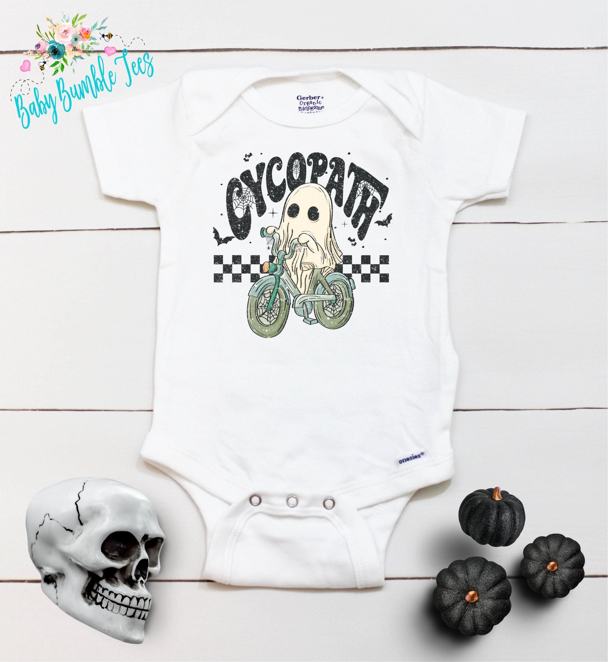 Cycopath Halloween Bodysuit // Boys Halloween // Ghost Kids Shirt // Kids Halloween Shirt // My First Halloween // Funny // Onesies® Brand