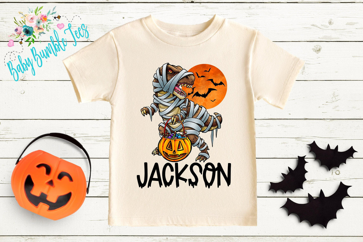 Halloween T-Rex Shirt // Personalized Name // Boys Halloween Shirt // Toddler Shirt // Kids Shirt // Kids Halloween Shirt // T Rex