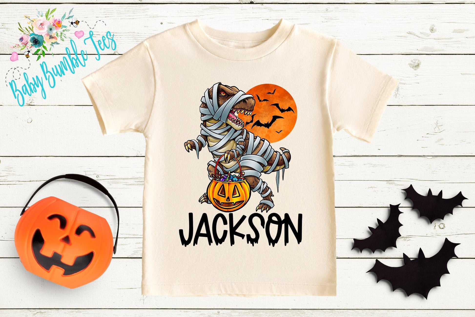 Halloween T-Rex Shirt // Personalized Name // Boys Halloween Shirt // Toddler Shirt // Kids Shirt // Kids Halloween Shirt // T Rex