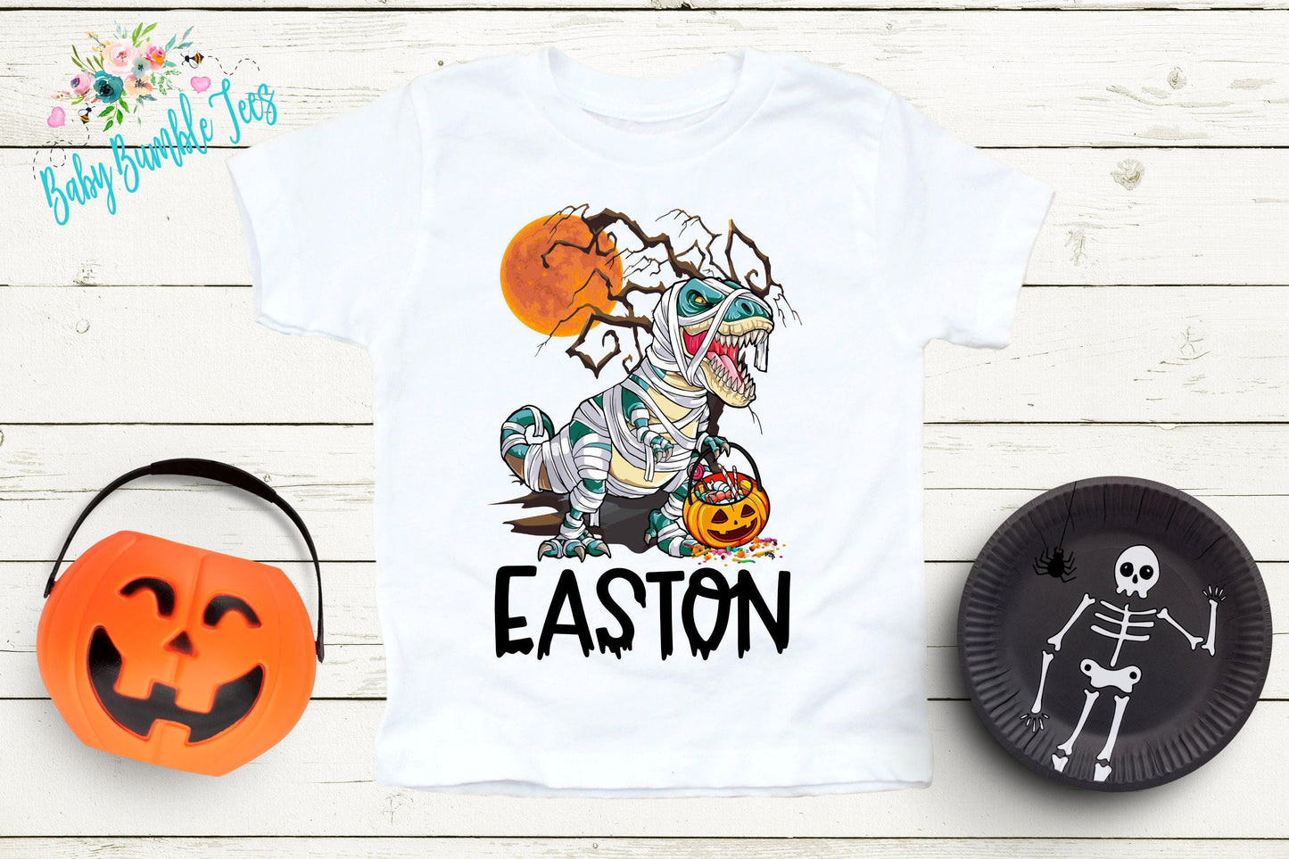 Halloween T-Rex Shirt // Personalized Name // Boys Halloween Shirt // Toddler Shirt // Kids Shirt // Kids Halloween Shirt // T Rex