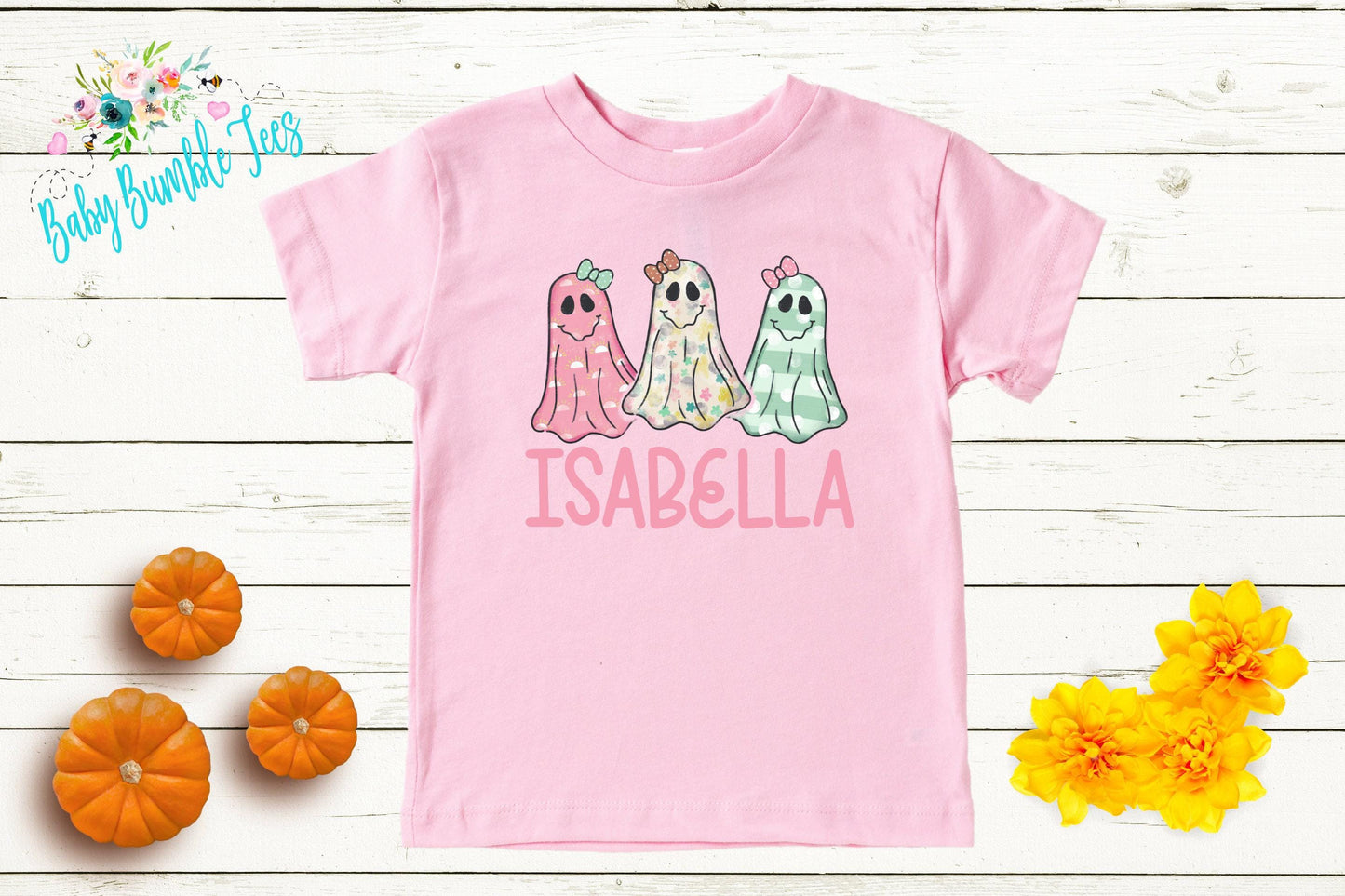 Girls Ghost Shirt // Personalized Name Shirt // Kids Halloween Shirt // Pumpkin patch shirt // Kids Fall Shirt // Girls Halloween Shirt