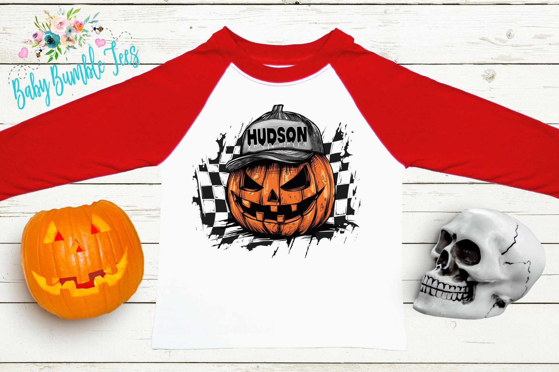 Boys Pumpkin Halloween Shirt, Personalized Name T-Shirt, Pumpkin Patch, Custom Name, Toddler Tshirt, Kids Shirt, Distressed Retro Halloween