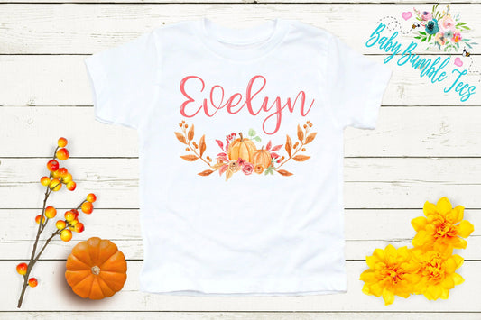 Pumpkin Shirt // Personalized Name T-Shirt // Pumpkin Patch // Custom Name // Thanksgiving // Toddler Tshirt // Kids T Shirt // Halloween