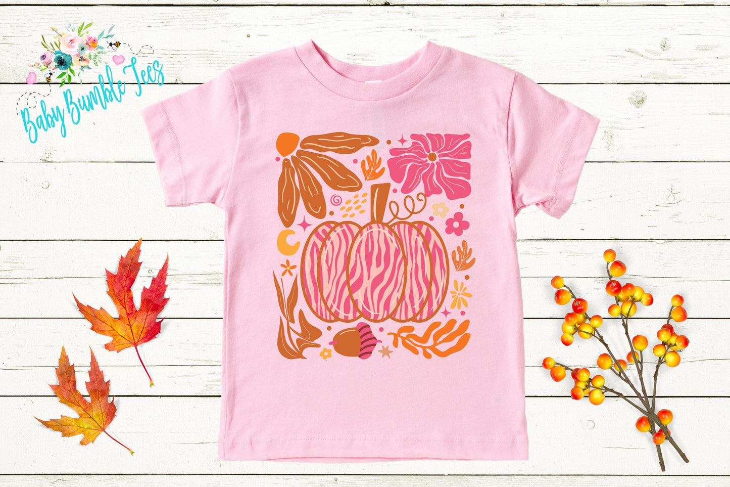 Boho Kids Pumpkin Shirt // Kids Pumpkin Patch Shirt // Girls Fall Shirt // Fall Toddler Shirt // Kids Fall Shirt // Pumpkin Flower Shirt