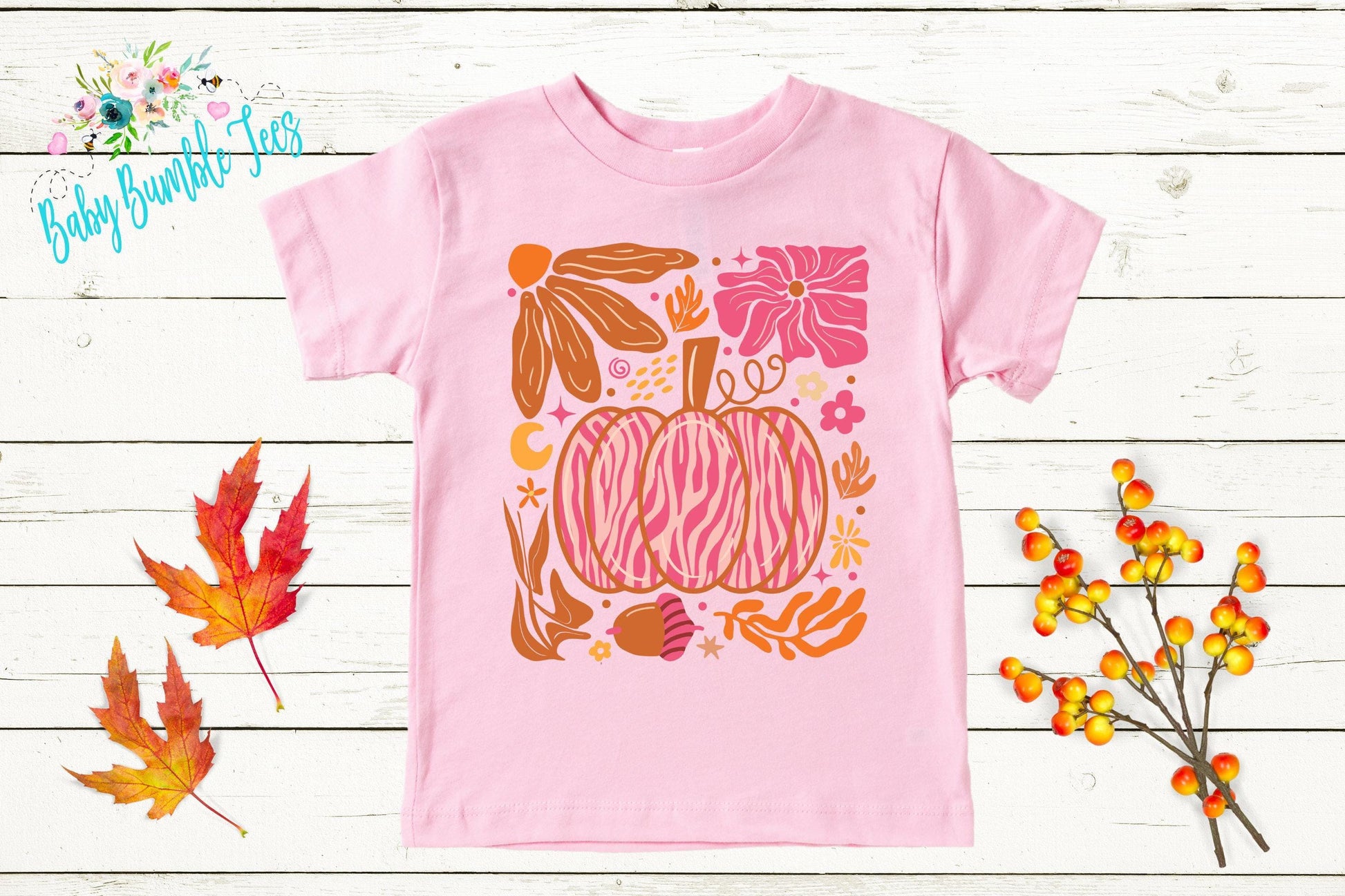 Boho Kids Pumpkin Shirt // Kids Pumpkin Patch Shirt // Girls Fall Shirt // Fall Toddler Shirt // Kids Fall Shirt // Pumpkin Flower Shirt