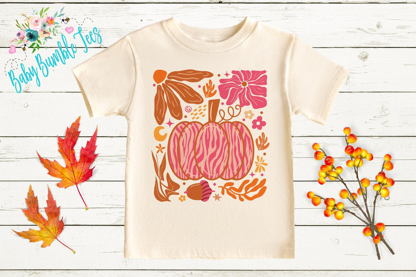Boho Kids Pumpkin Shirt // Kids Pumpkin Patch Shirt // Girls Fall Shirt // Fall Toddler Shirt // Kids Fall Shirt // Pumpkin Flower Shirt