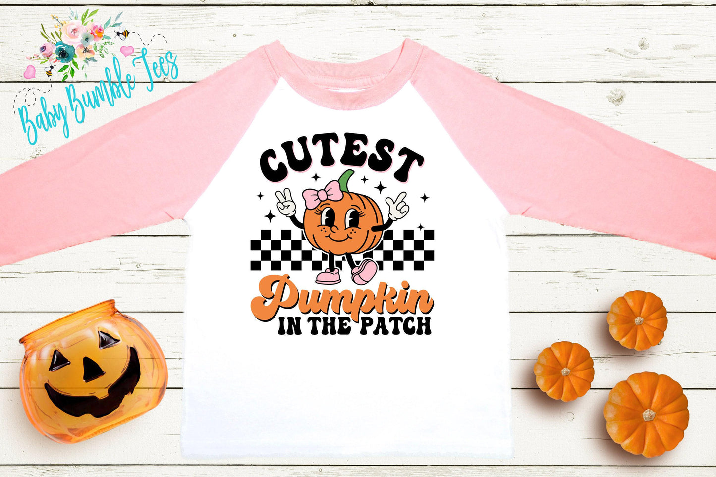 Cutest Pumpkin In The Patch Shirt - Girls Pumpkin Patch Shirt - Kids Fall Shirt - Girls Retro Halloween Shirt - Toddler Halloween Shirt