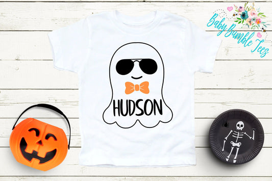 Boys Ghost Shirt // Personalized Name Shirt // Boys Halloween Shirt // Pumpkin Patch Shirt // Kids Halloween Shirt // Kids Fall Shirt