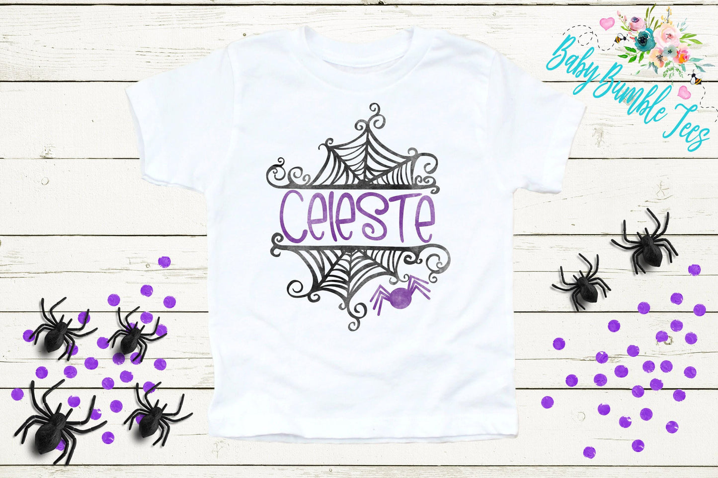 Spider Web Name Shirt // Personalized Name // Girls Halloween Shirt // Spider Web // Toddler Shirt // Kids Shirt // Kids Halloween Shirt