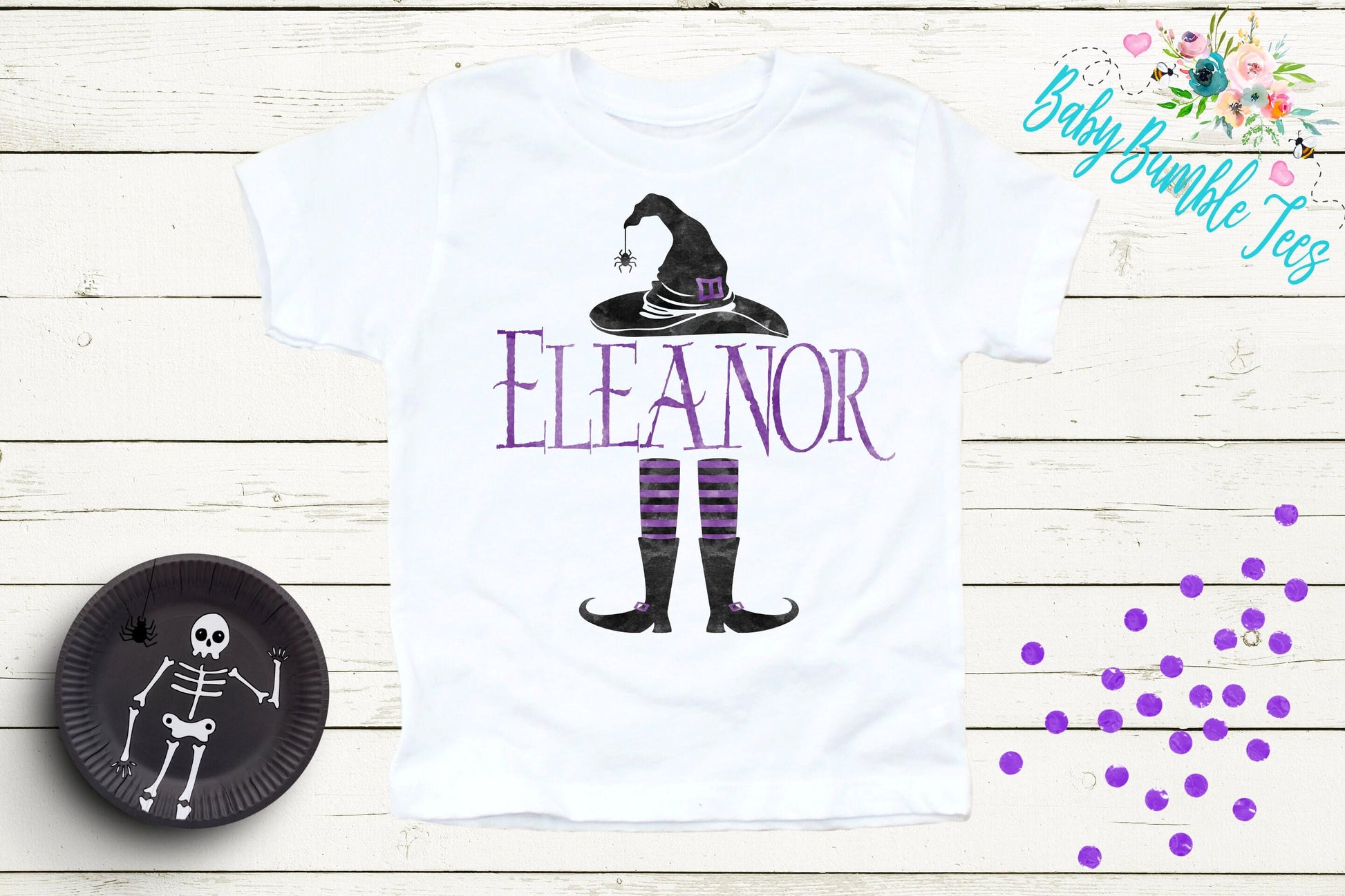 Witch Name Shirt // Personalized Name // Girls Halloween Shirt // Witch Hat // Toddler Shirt // Kids Shirt // Kids Halloween Shirt // Legs