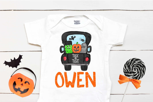 Halloween Truck // Boys Halloween // Halloween // Baby Boy // Boys Halloween // First Halloween // Kids Shirt Onesies® Brand