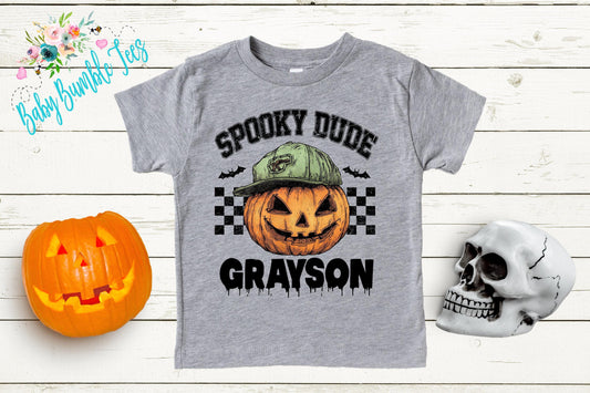 Boys Pumpkin Halloween Shirt, Personalized Name T-Shirt, Pumpkin Patch, Custom Name, Toddler Tshirt, Kids Shirt, Distressed Retro Halloween
