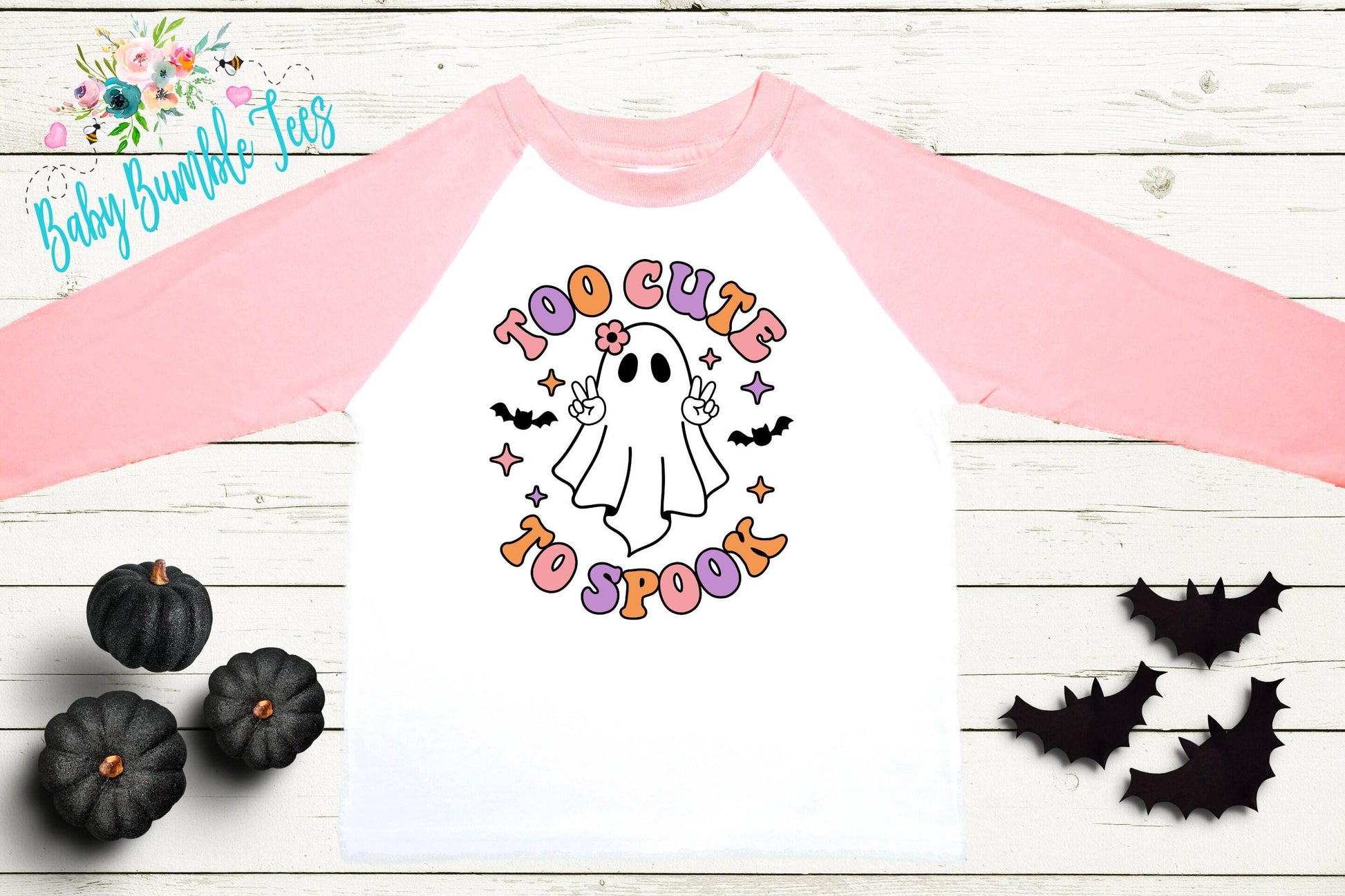 Too Cute To Spook Shirt // Girls Halloween Shirt // Retro Halloween Shirt // Kids Halloween Shirt // Kids Fall Shirt // Girls Fall Shirt