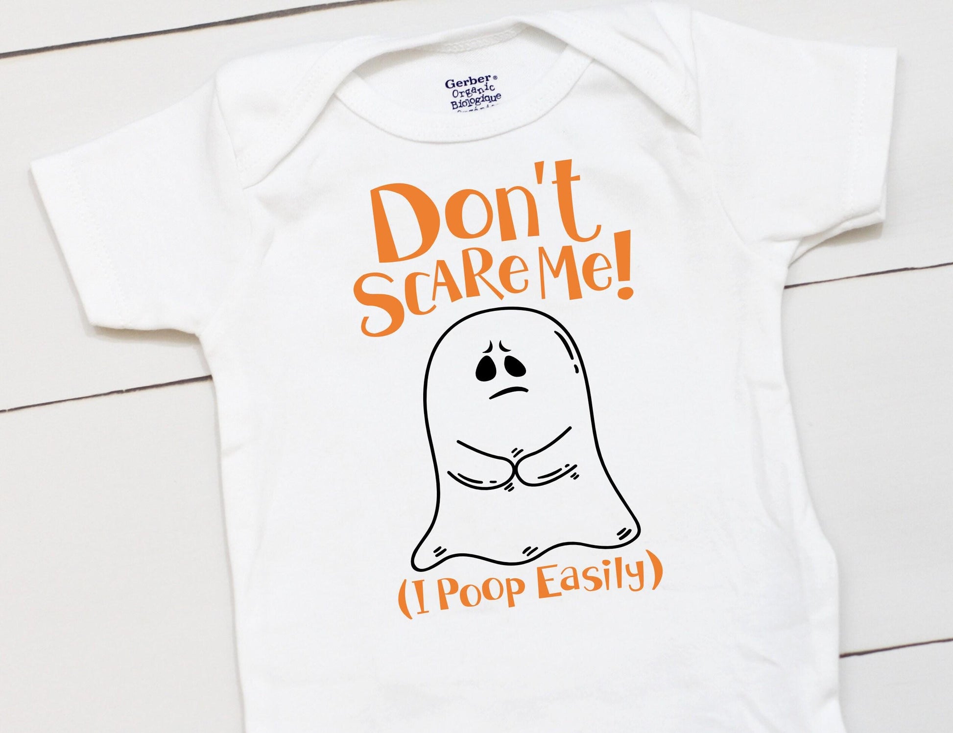 Don't Scare Me! I Poop Easily // Ghost // Girl Halloween // Boy Halloween // Halloween // My First Halloween // Funny // Onesies® Brand