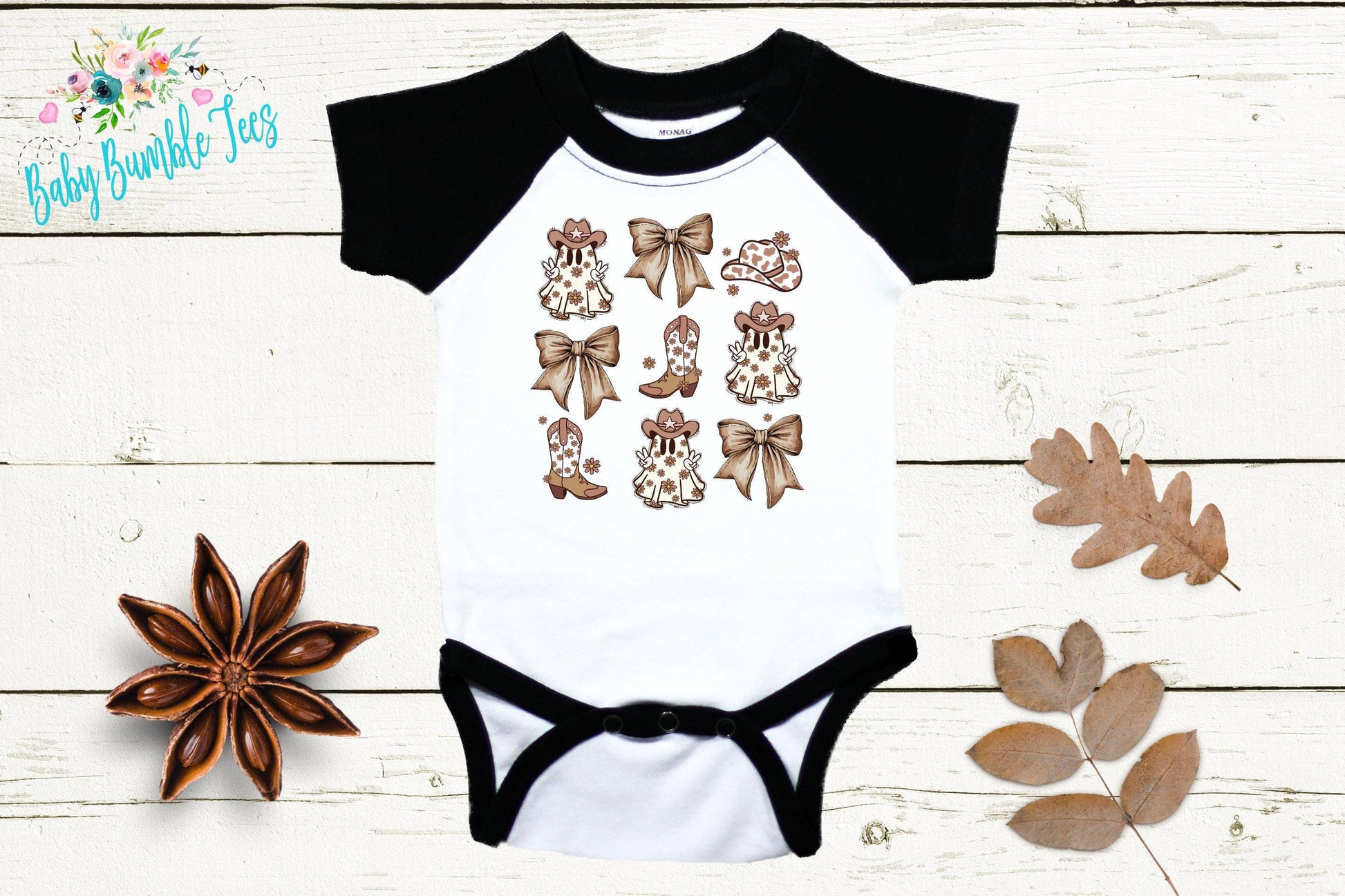 Girls Halloween Bodysuit / Cowgirl Boots / Kids Halloween Shirt / Retro Halloween / Kids Fall Shirt / Retro Shirt / Pumpkin Patch / Ghost