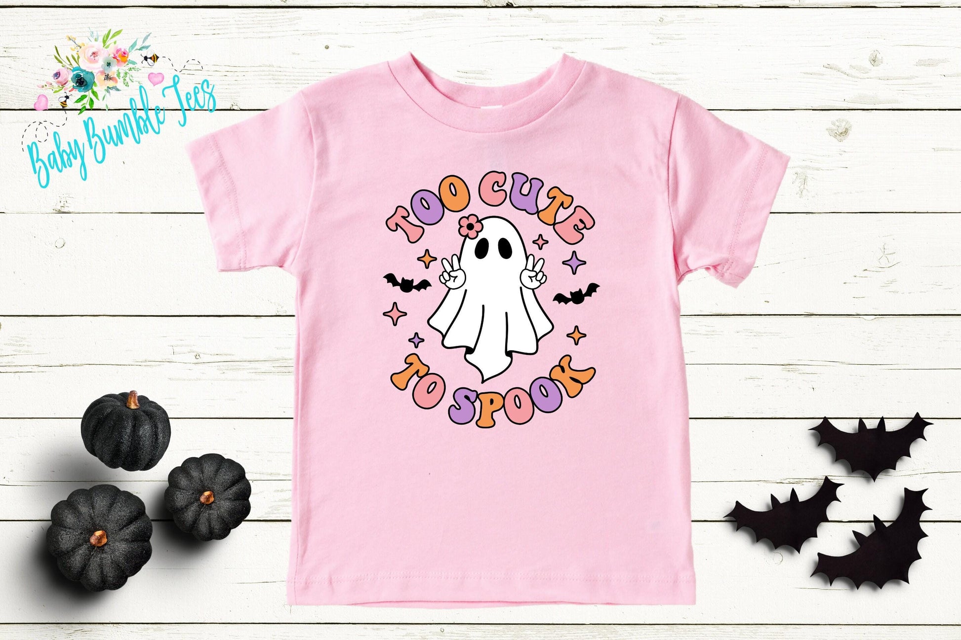 Too Cute To Spook Shirt // Girls Halloween Shirt // Retro Halloween Shirt // Kids Halloween Shirt // Kids Fall Shirt // Girls Fall Shirt