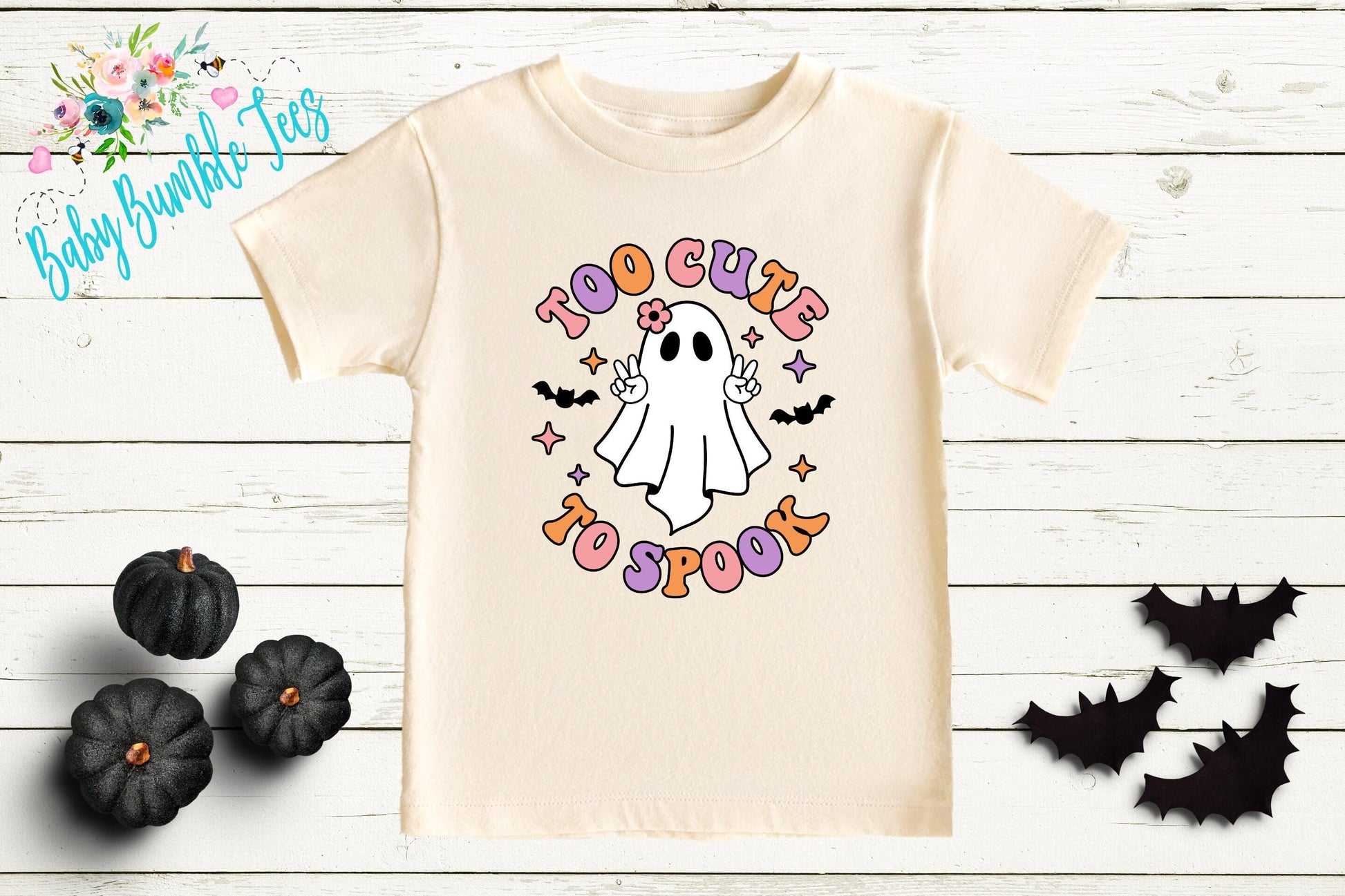 Too Cute To Spook Shirt // Girls Halloween Shirt // Retro Halloween Shirt // Kids Halloween Shirt // Kids Fall Shirt // Girls Fall Shirt