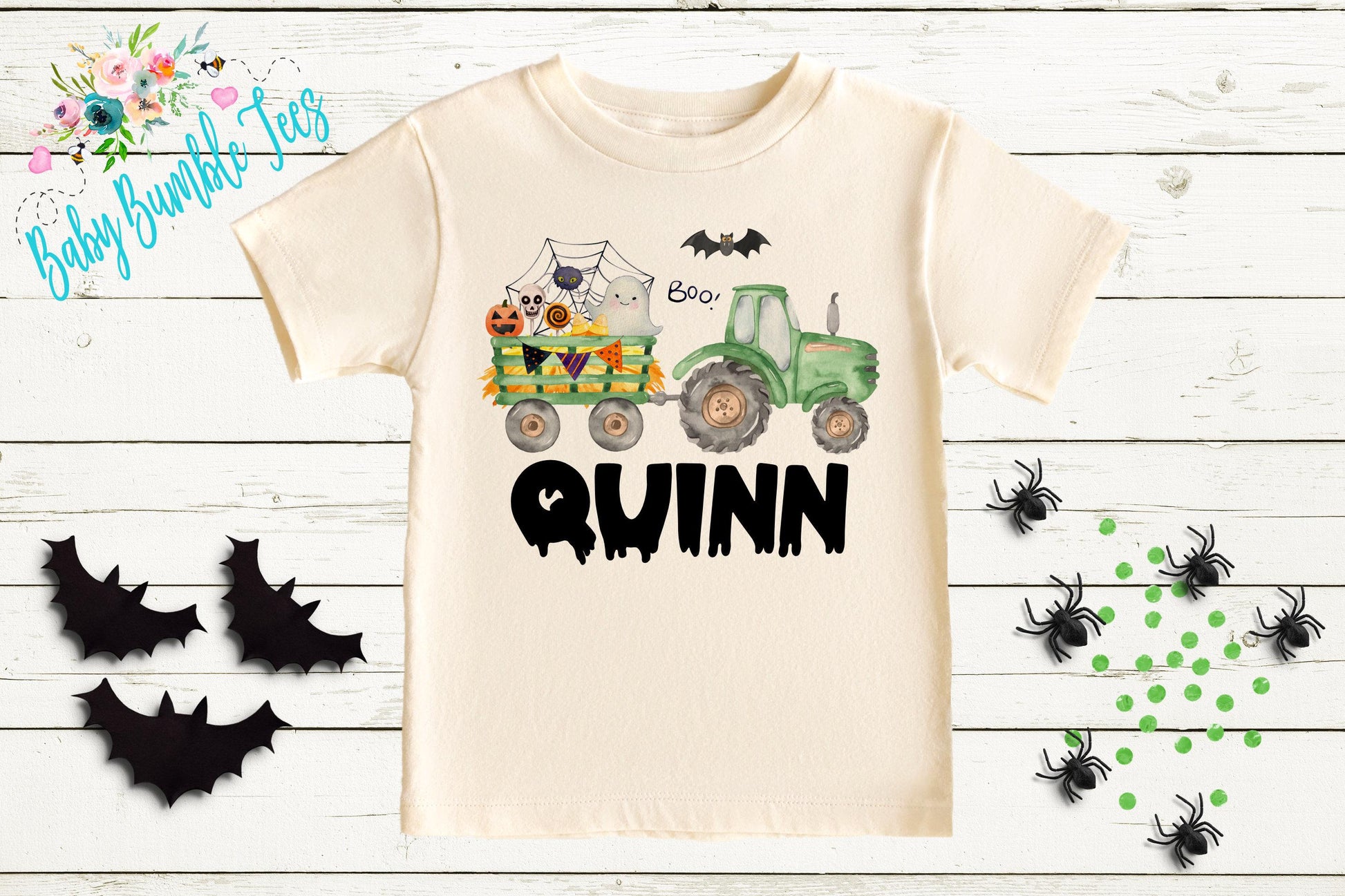 Boys Tractor Shirt // Personalized Name T-Shirt // Pumpkin Patch // Custom Name // Thanksgiving // Toddler Tshirt // Kids Shirt // Halloween