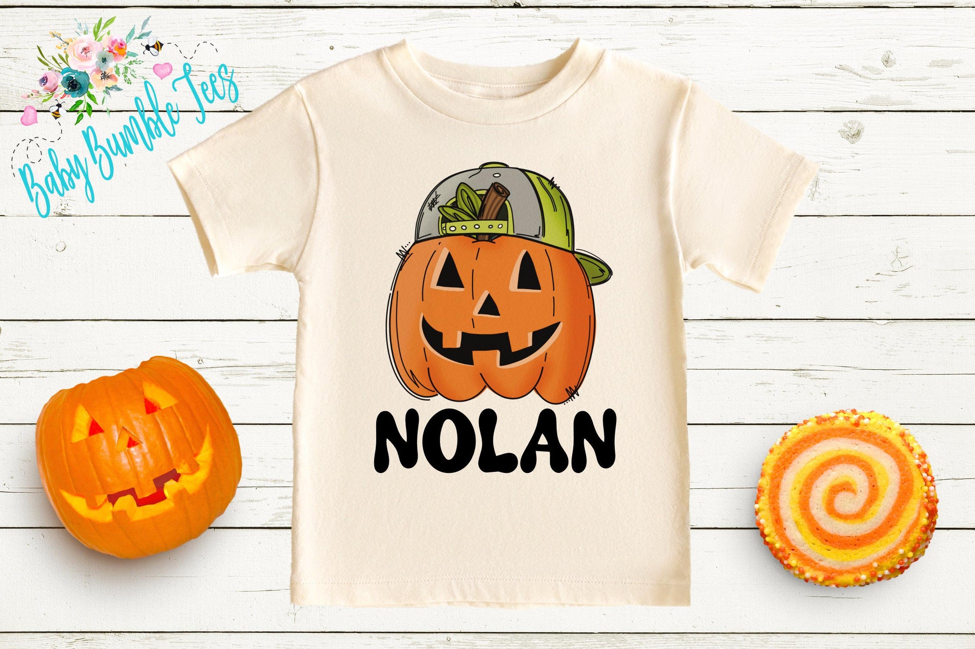 Boys Pumpkin Halloween Shirt // Personalized Name T-Shirt // Pumpkin Patch // Custom Name // Toddler Tshirt // Kids Shirt // Retro Halloween