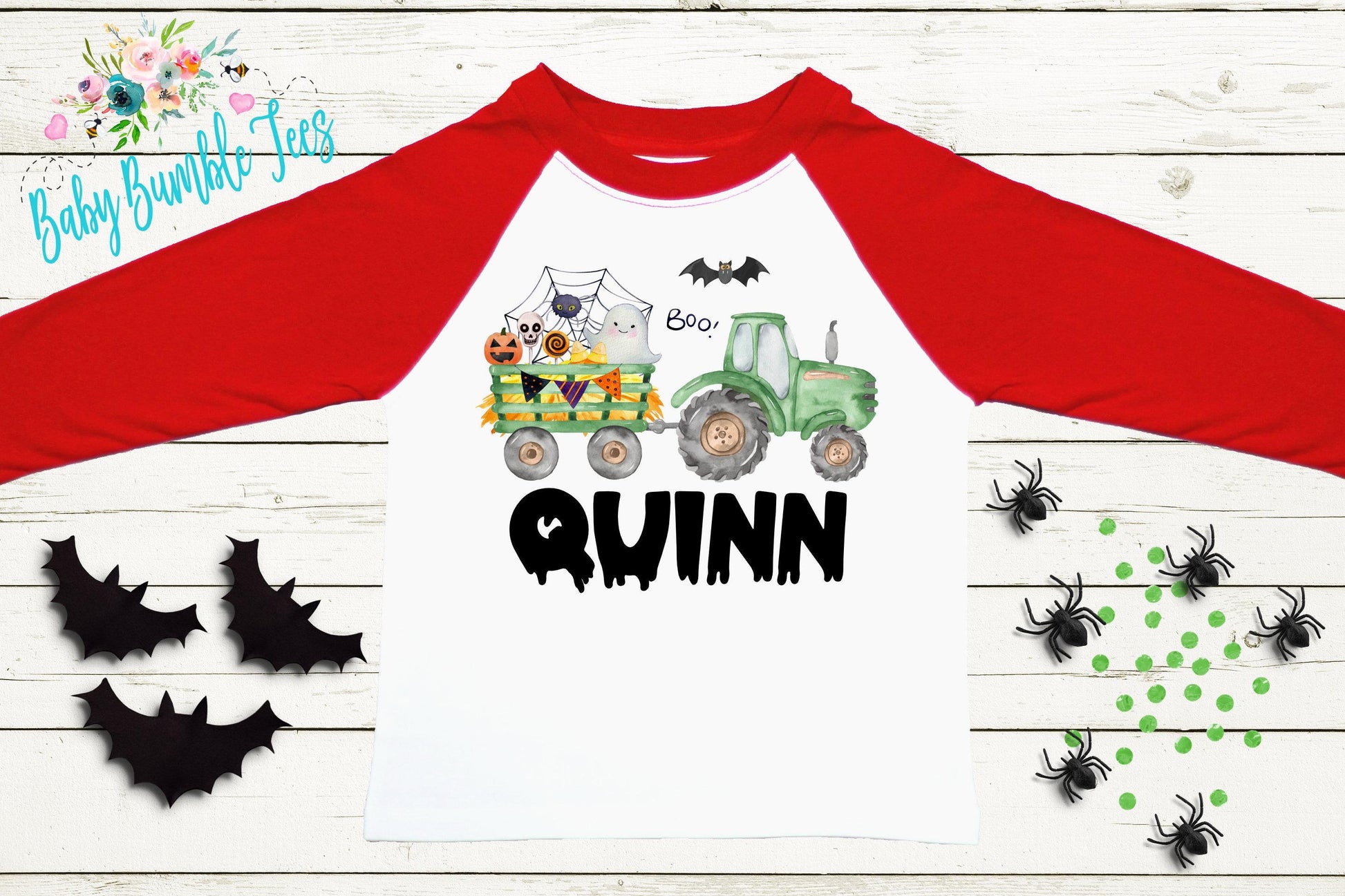 Boys Tractor Shirt // Personalized Name T-Shirt // Pumpkin Patch // Custom Name // Thanksgiving // Toddler Tshirt // Kids Shirt // Halloween