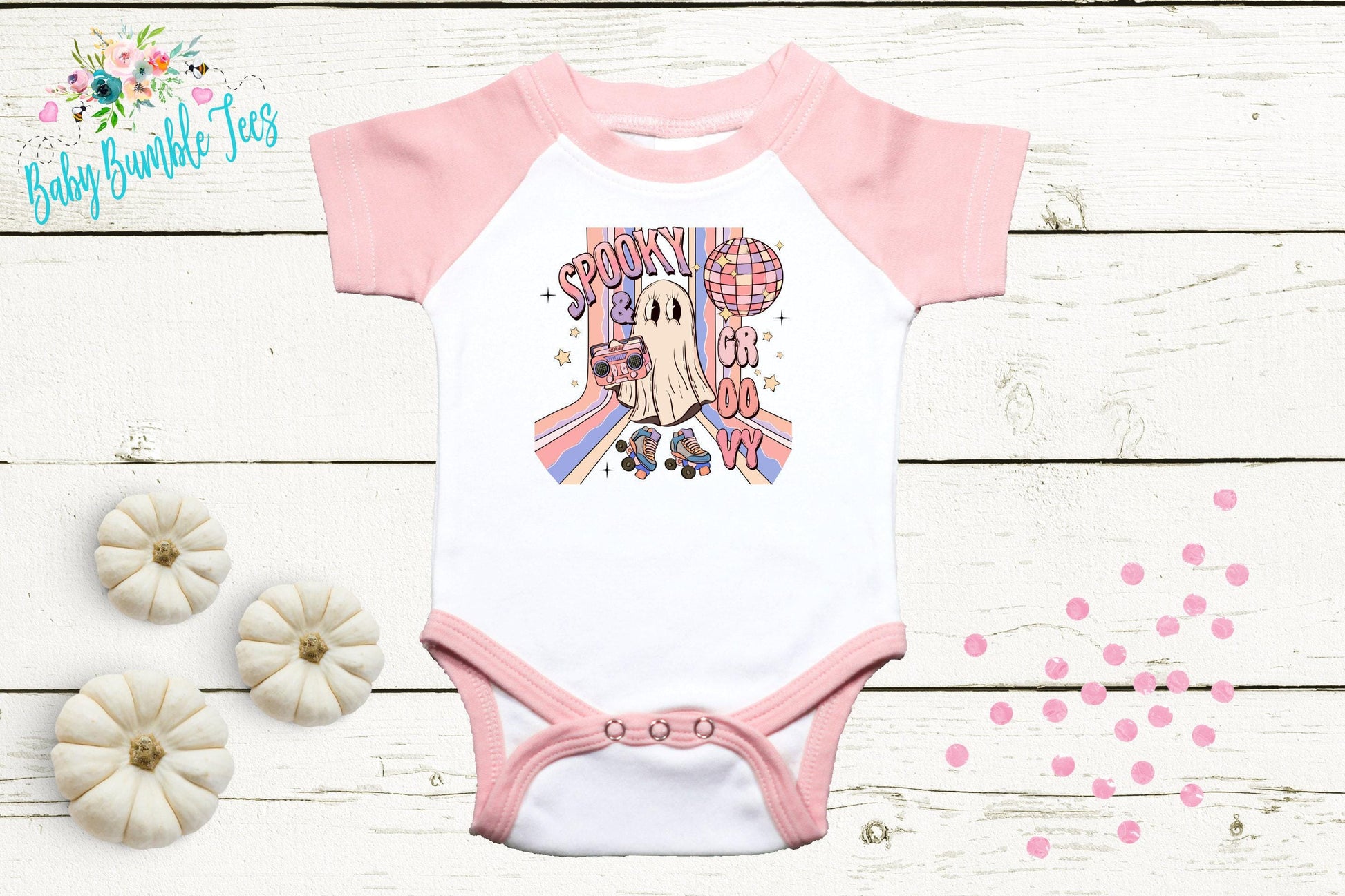 Spooky & Groovy Bodysuit // Girls Halloween // Ghost Kids Shirt // Kids Halloween Shirt // Retro Halloween // Fall Shirt / Onesies® Brand