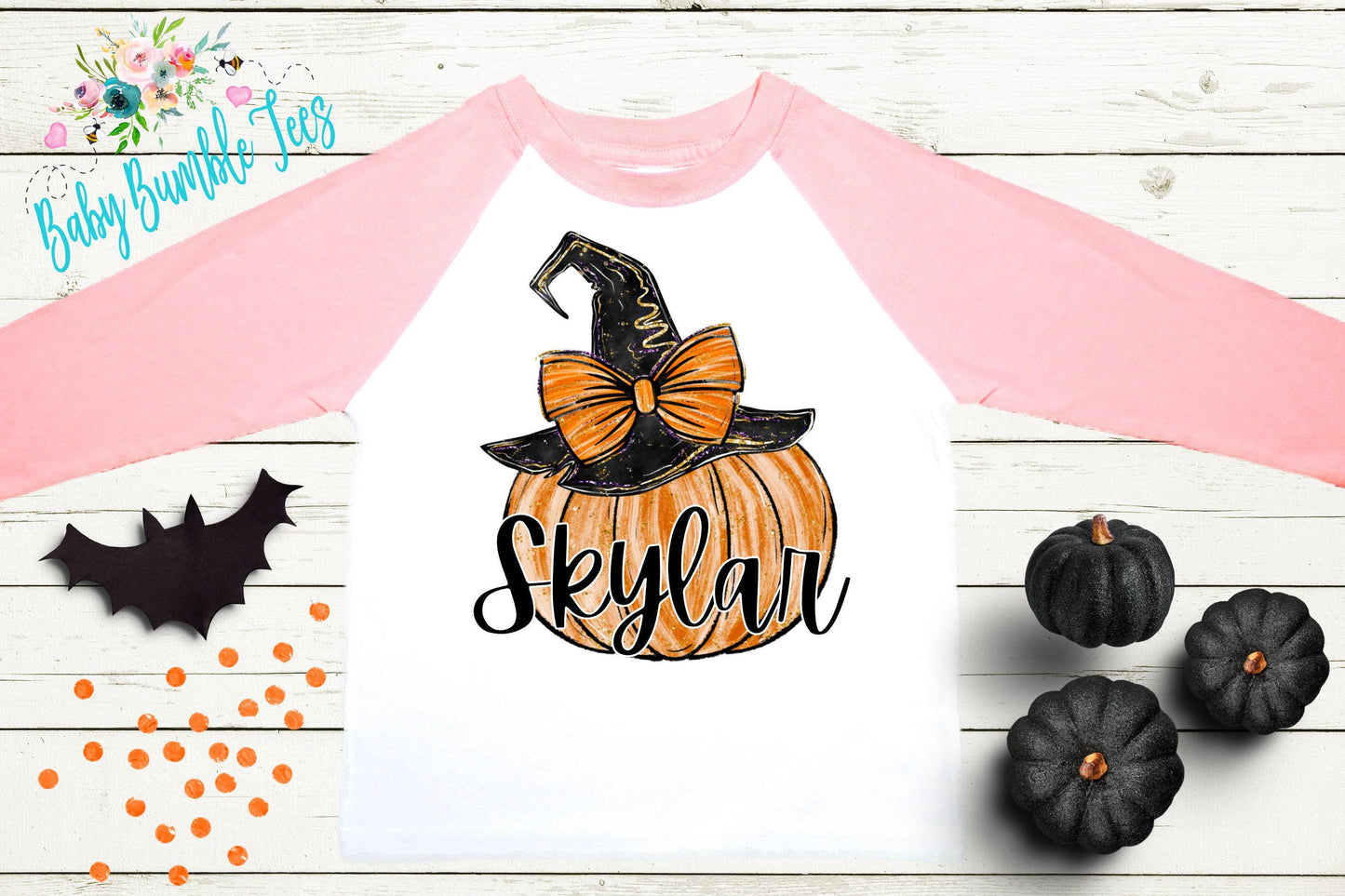 Halloween Pumpkin Shirt // Personalized Name T-Shirt // Pumpkin Patch // Custom Name // Toddler shirt / Kids Shirt / Girls Halloween Shirt