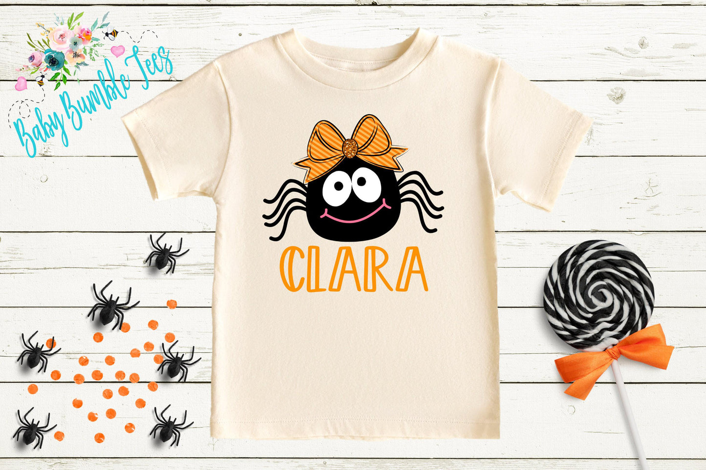 Spider Name Shirt // Personalized Name // Girls Halloween Shirt // Spider Web // Toddler Shirt // Kids Shirt // Kids Halloween Shirt