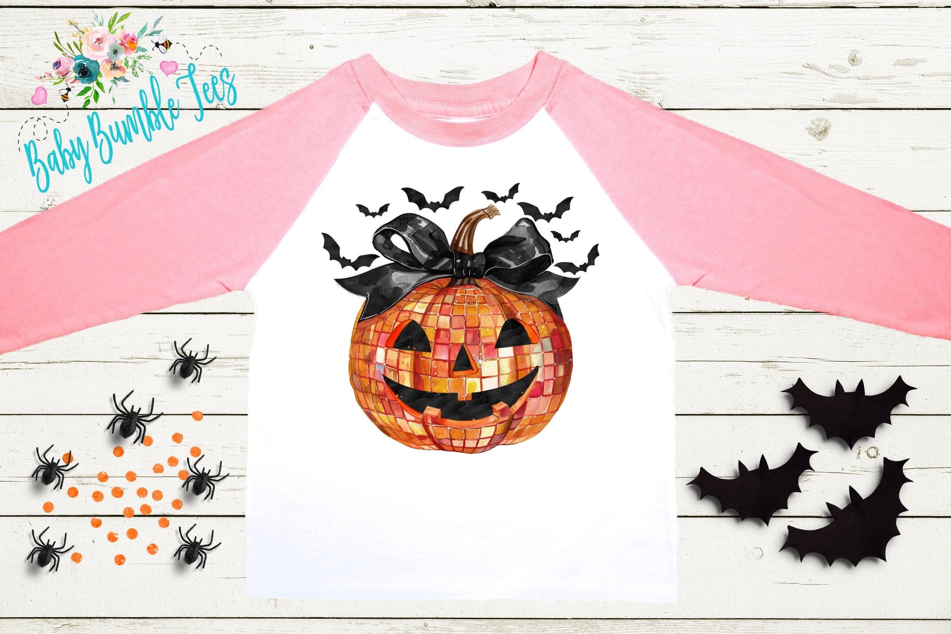 Girls Halloween Pumpkin Shirt // Kids Halloween Shirt // Toddler Halloween Shirt // Girls Fall Shirt // Girls Pumpkin Bow Shirt // Retro