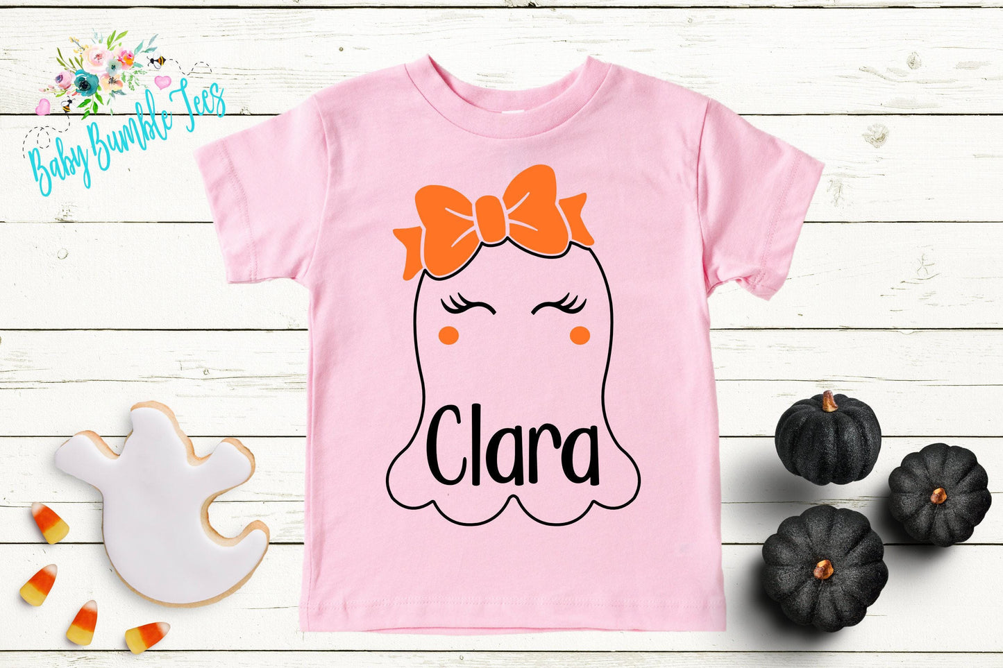 Girls Ghost Shirt // Personalized Name Shirt // Kids Halloween Shirt // Pumpkin patch shirt // Kids Fall Shirt // Girls Halloween Shirt