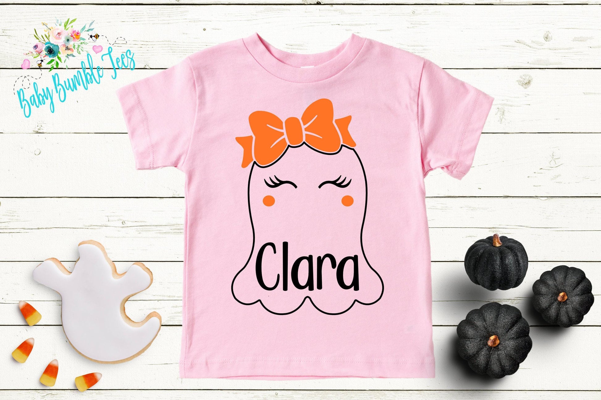 Girls Ghost Shirt // Personalized Name Shirt // Kids Halloween Shirt // Pumpkin patch shirt // Kids Fall Shirt // Girls Halloween Shirt