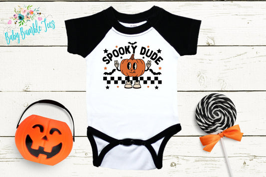 Spooky Dude Bodysuit // Boys Halloween // Kids Fall Shirt // Kids Halloween Shirt // My First Halloween // Retro Pumpkin // Onesies® Brand