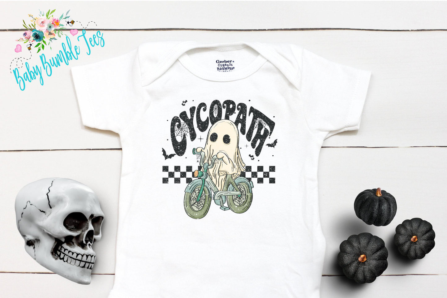 Cycopath Halloween Bodysuit // Boys Halloween // Ghost Kids Shirt // Kids Halloween Shirt // My First Halloween // Funny // Onesies® Brand