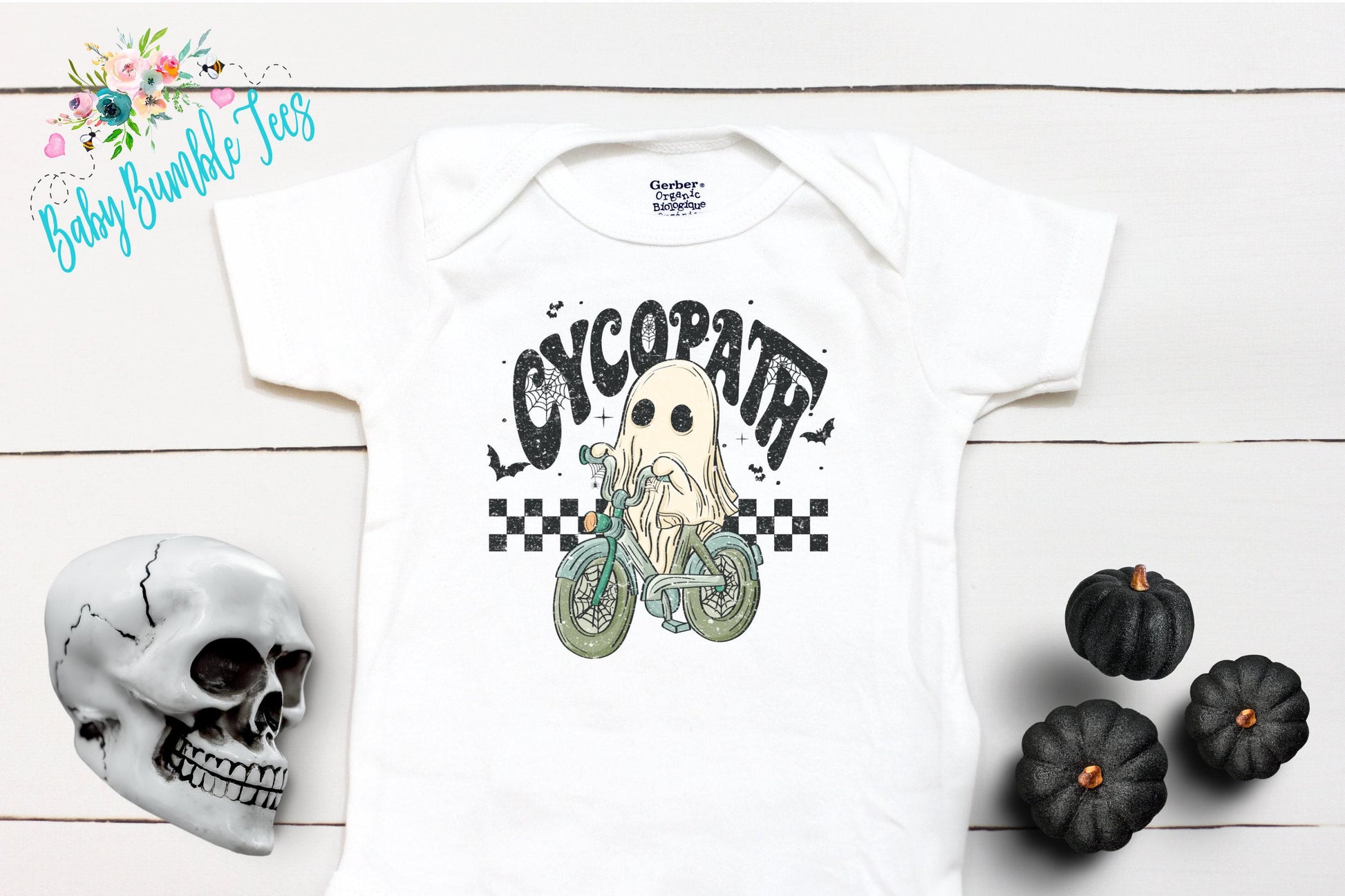 Cycopath Halloween Bodysuit // Boys Halloween // Ghost Kids Shirt // Kids Halloween Shirt // My First Halloween // Funny // Onesies® Brand