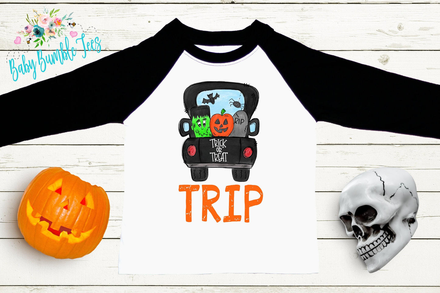 Halloween Truck Shirt // Personalized Name // Boys Halloween Shirt // Toddler Shirt // Kids Shirt // Kids Halloween Shirt // Frankenstein