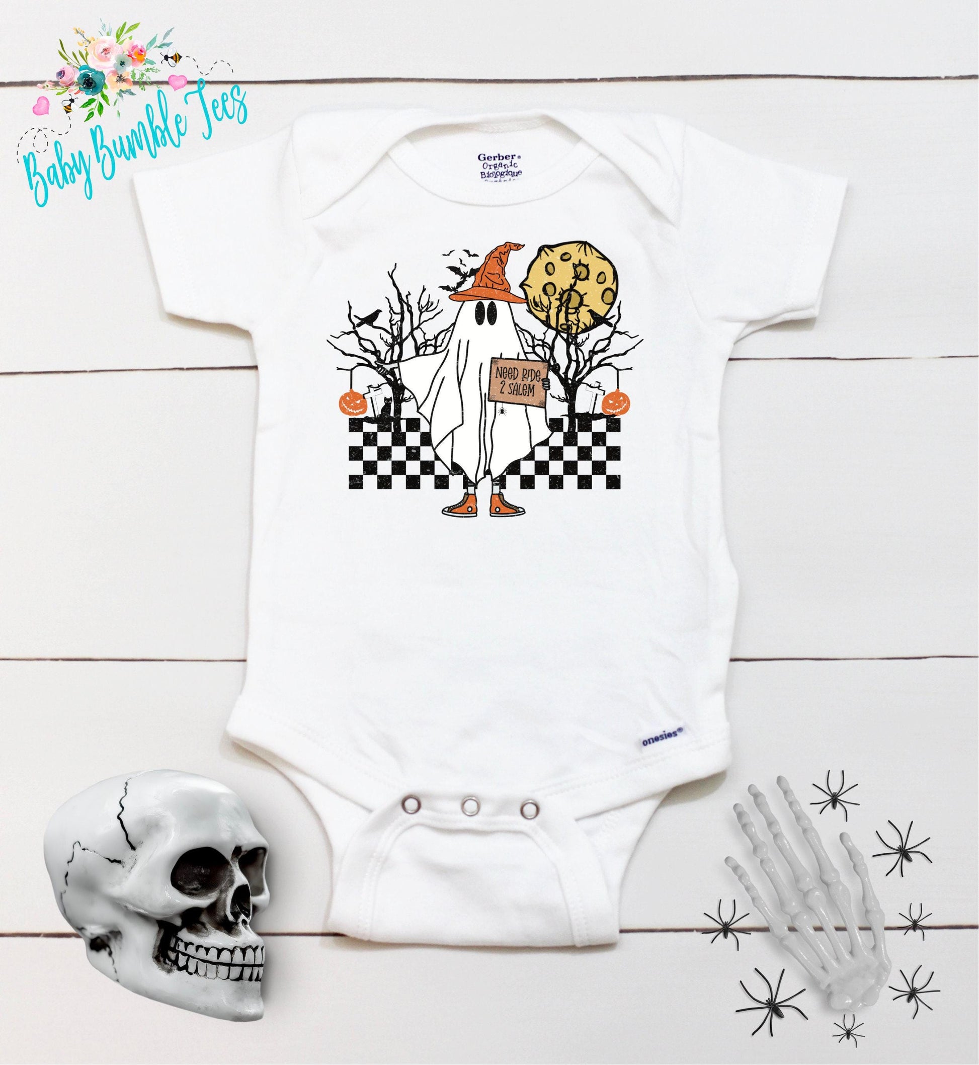 Retro Ghost Bodysuit // Boys Halloween // Kids Fall Shirt // Kids Halloween Shirt // Pumpkin Patch // My First Halloween // Onesies® Brand