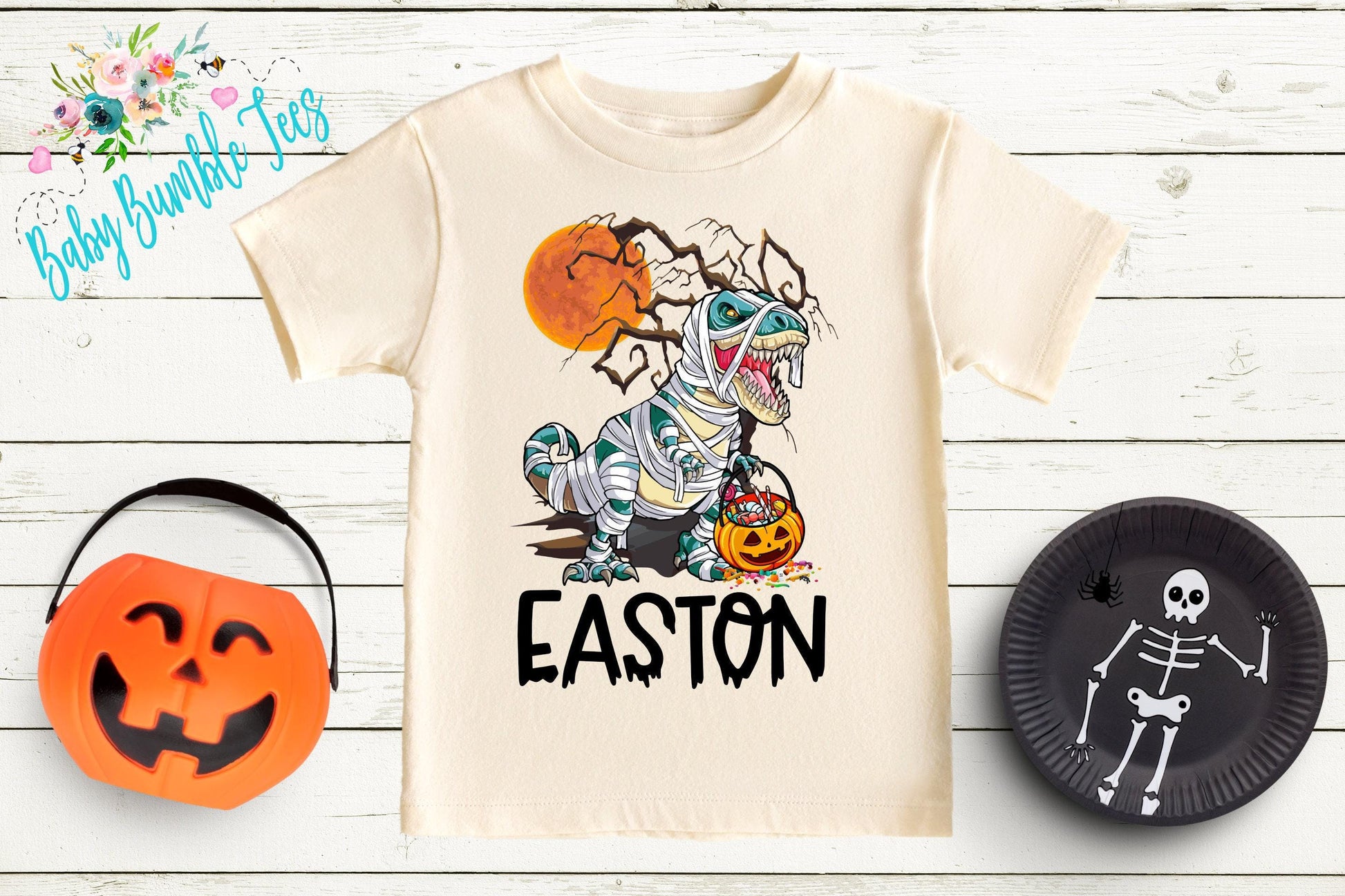 Halloween T-Rex Shirt // Personalized Name // Boys Halloween Shirt // Toddler Shirt // Kids Shirt // Kids Halloween Shirt // T Rex