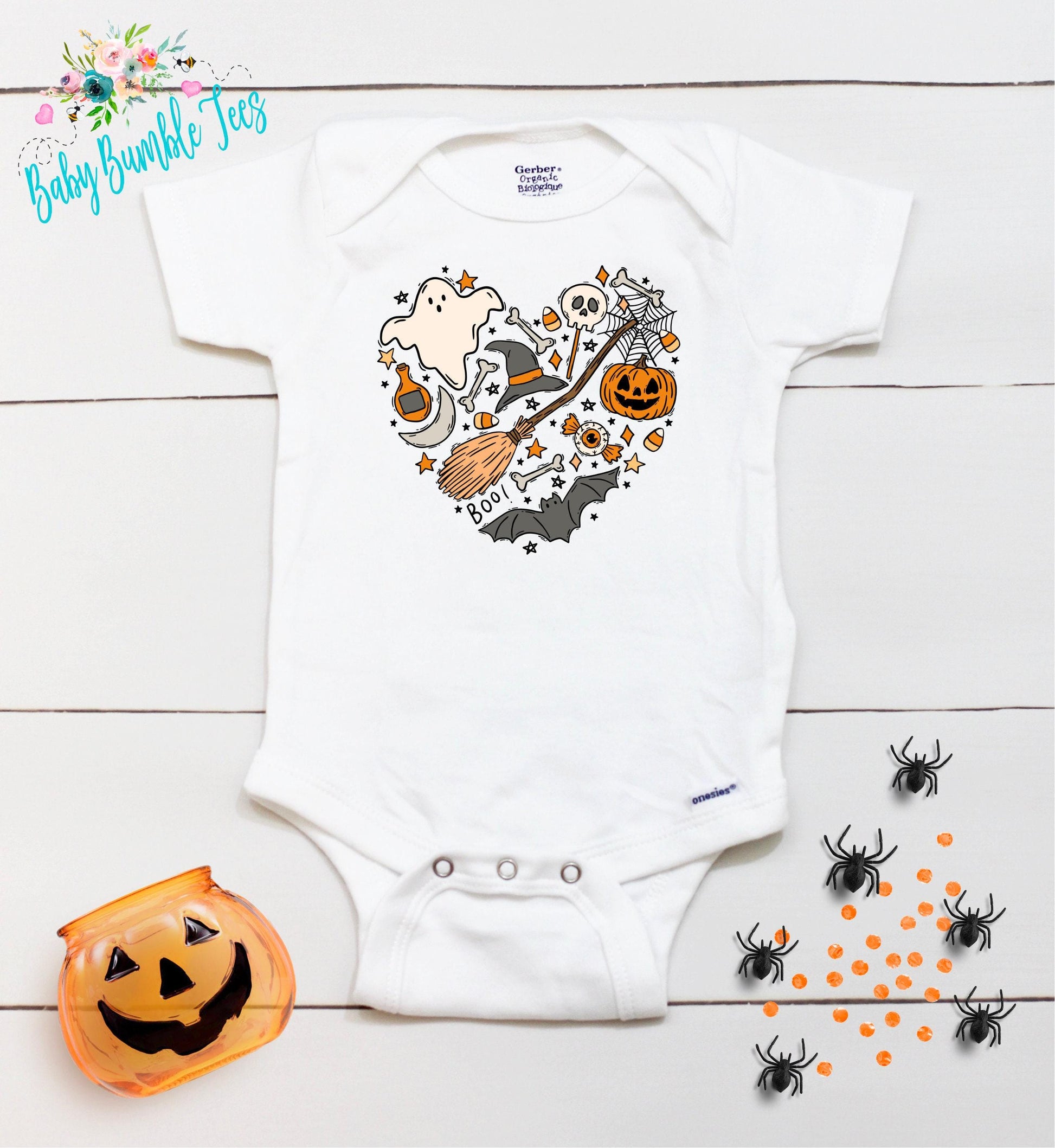 Girls Halloween Bodysuit // Kids Halloween Shirt // Retro Halloween // Kids Fall Shirt // Retro Shirt// Pumpkin Patch // Onesies® Brand