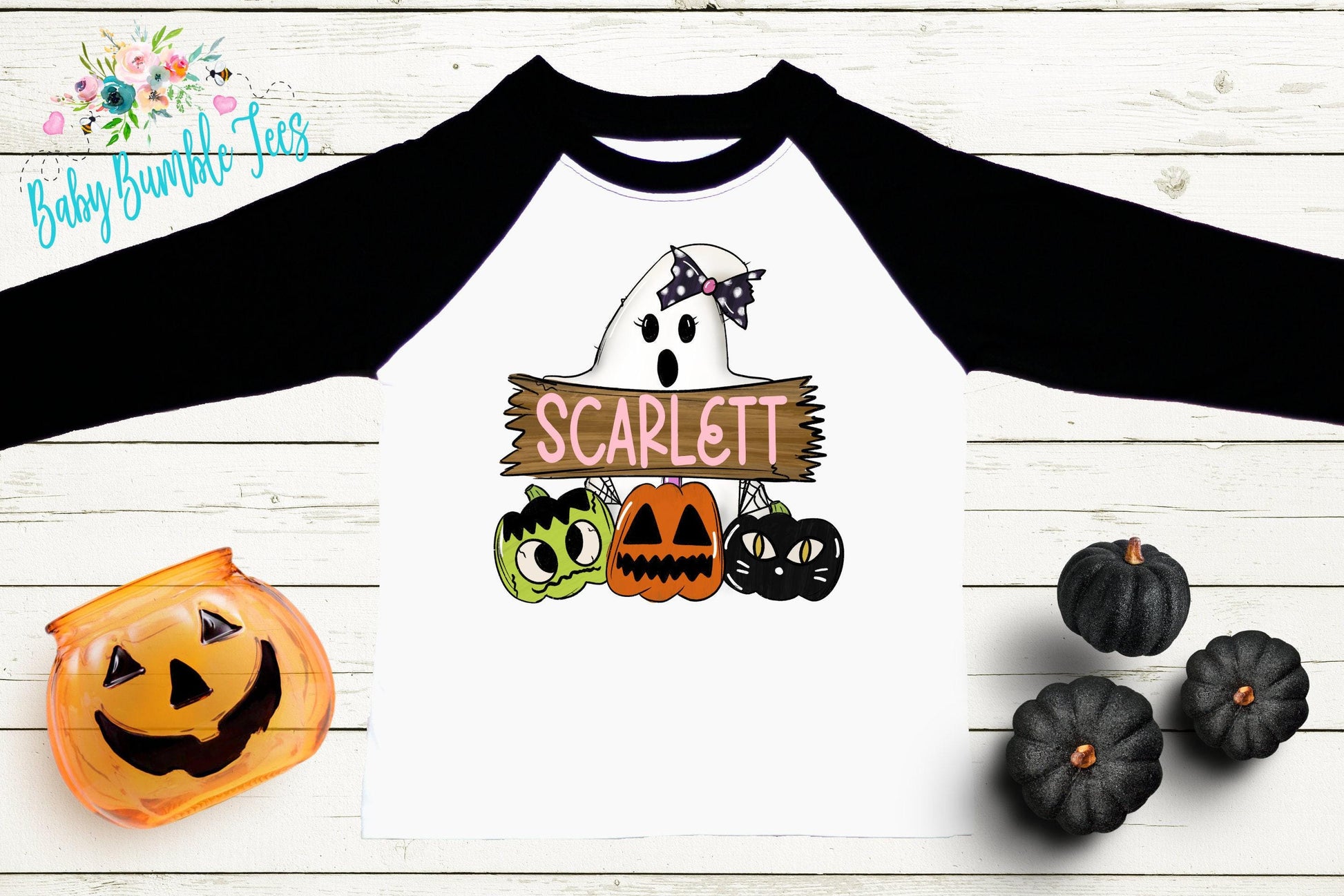 Girls Ghost Shirt // Personalized Name Shirt // Kids Halloween Shirt // Pumpkin patch shirt // Kids Fall Shirt // Girls Halloween Shirt