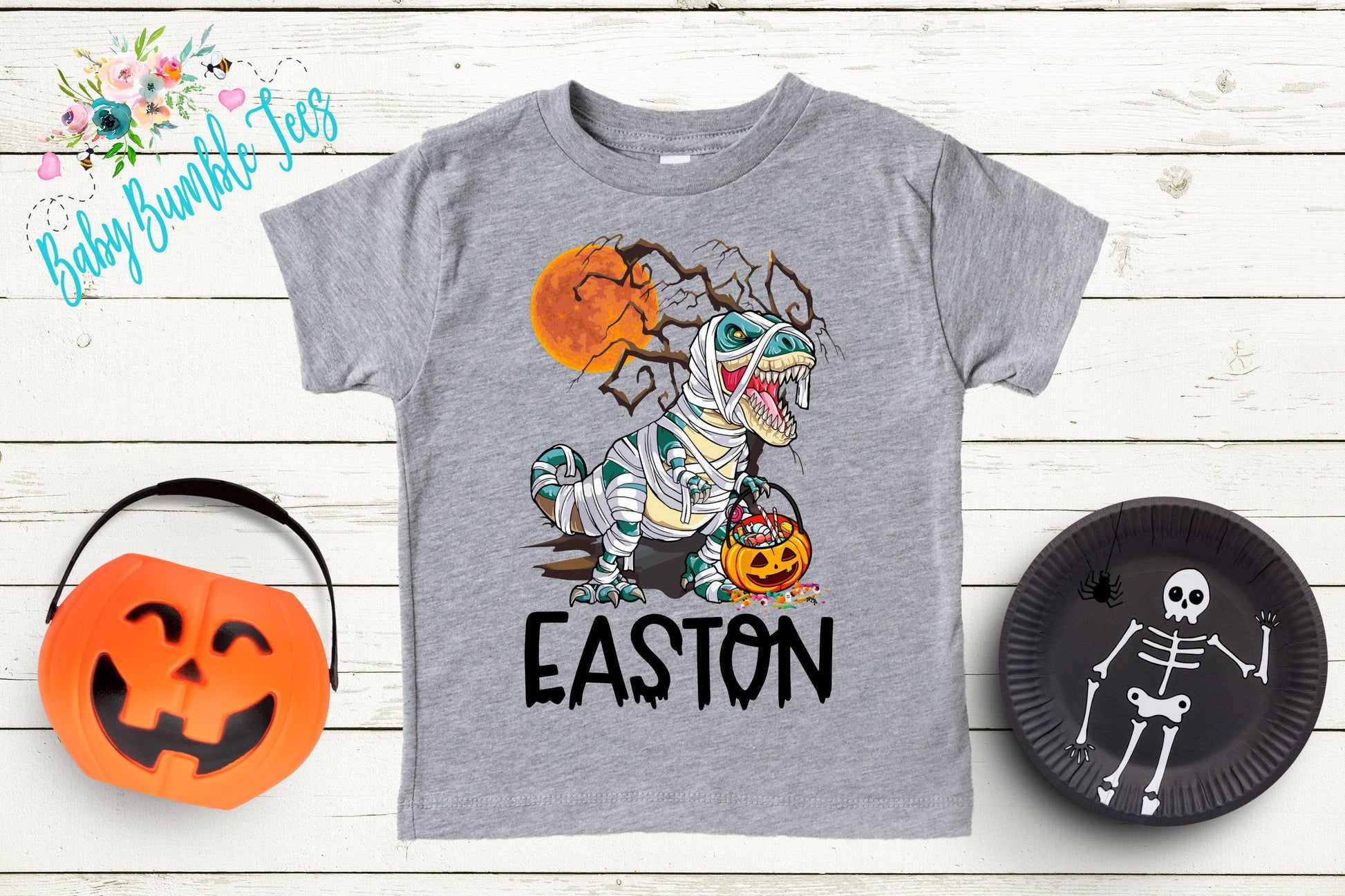 Halloween T-Rex Shirt // Personalized Name // Boys Halloween Shirt // Toddler Shirt // Kids Shirt // Kids Halloween Shirt // T Rex